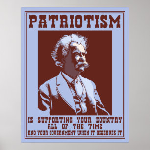 Twain - Patriotisme Poster