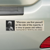Twain van het teken Pauze & Reflecteer Citaat Bumpersticker (Op auto)