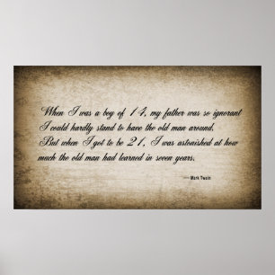 TWAIN'S QUOTE OVER DE JEUGD POSTER