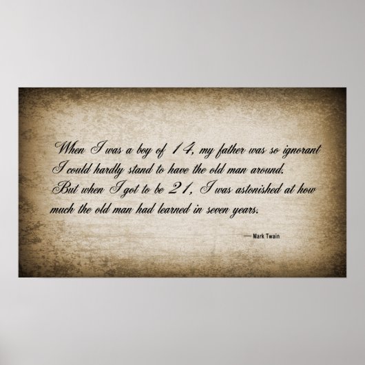 TWAIN'S QUOTE OVER DE JEUGD POSTER (Voorkant)
