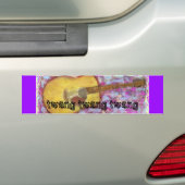twang twang twang Acoustic Guitar Bumpersticker (Op auto)