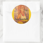 twang twang twang songstress ronde sticker (Tas)
