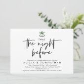 Twas de avond voor de bruiloft, repetitie diner kaart (Staand voorkant)
