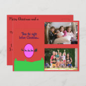 Twas de avond voor kerst feestdagenkaart (Voorkant / Achterkant)