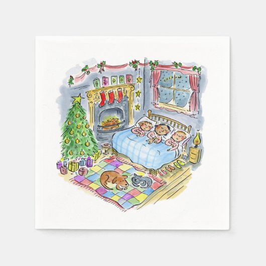 Twas de avond voor kerst servet (Voorkant)