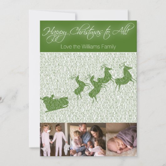 "Twas de avond voor Kerstmis" Fotokaart Feestdagenkaart (Voorkant)