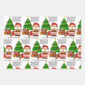 Twas De avond voor Kerstmis Voeg kindernaam 3 toe Inpakpapier Vel (Voorkant 3)