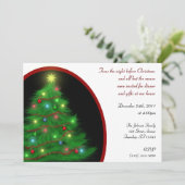 "Twas de nacht" Kerstmis (Eve) Boom Uitnodigingen (Staand voorkant)