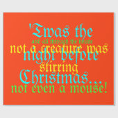 'TWAS DE NACHT VOOR CHRISTMAS WRAPPING PAPIER (Vlak)