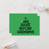 'Twas de Nacht voor Grinchmas Kaart (Voorkant / Achterkant in situ)
