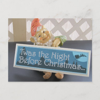 Twas de Nacht vóór het Briefkaart van Kerstmis