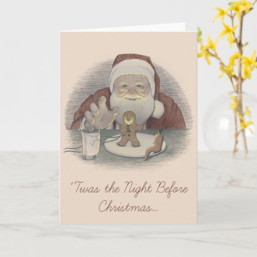 Twas de nacht voor kerst blanco Kaart (Gele Bloem)