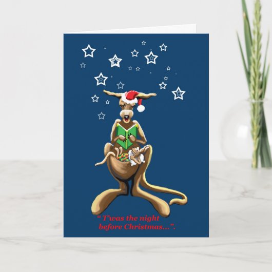 Twas de nacht vóór Kerstmis Feestdagen Kaart (Voorkant)