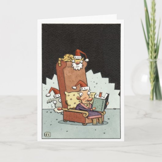 'Twas de Nacht vóór Kerstmis Feestdagen Kaart (Voorkant)