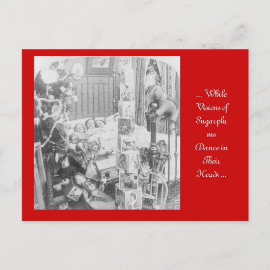 'Twas de Nacht vóór Kerstmis Feestdagenkaart (Voorkant)