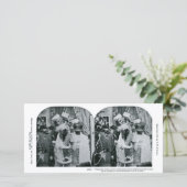 Twas de nacht voor Kerstmis Stereoview 1897 Feestdagenkaart (Staand voorkant)