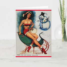 Twas het Gezicht vóór Kerstmis PinUp GreetingCard Feestdagen Kaart