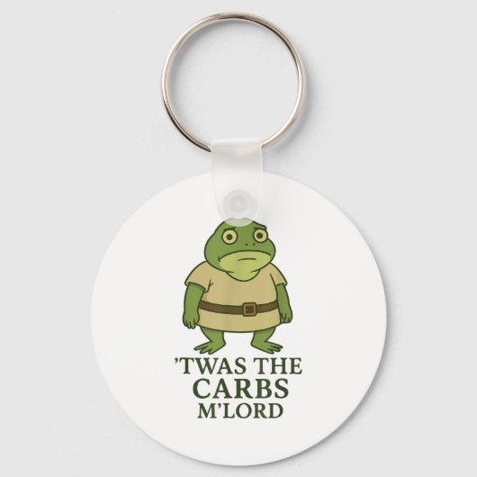 Twas The Carbs Lord Funny Frog Meme Middeleeuws Sleutelhanger (Voorkant)