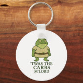 Twas The Carbs Lord Funny Frog Meme Middeleeuws Sleutelhanger (Voorkant)