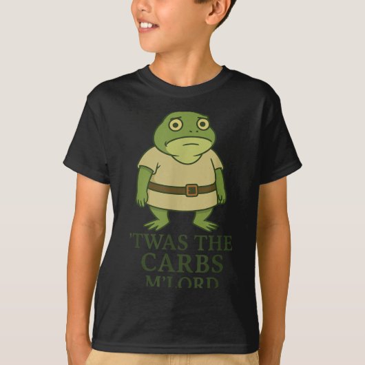 Twas The Carbs Lord Funny Frog Meme Middeleeuws T-shirt (Voorkant)