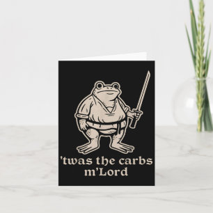 Twas The Carbs Lord Grappige middeleeuwse kikker v Kaart