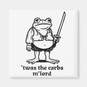 Twas The Carbs Lord Grappige middeleeuwse kikker v Magneet