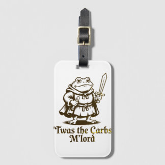 Twas the Carbs M'Lord Funny Frog Meme Bagagelabel