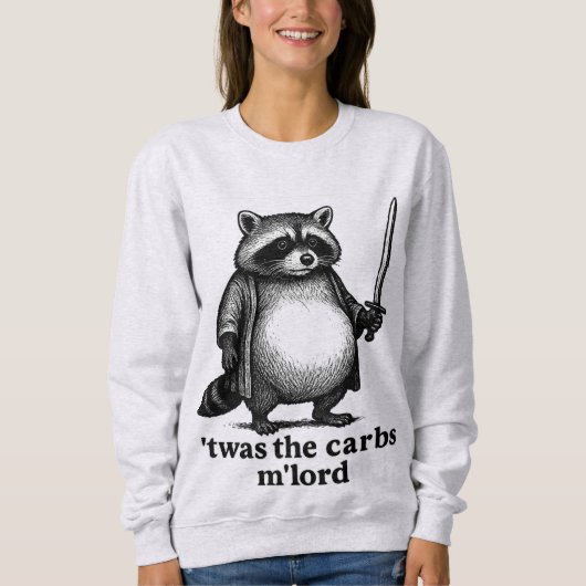 TWAS The Carbs M'Lord Raccoon | Medieval Trash Pa Trui (Voorkant)