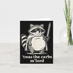 Twas The Carbs Mlord Raccoon Meme Graphic Kaart