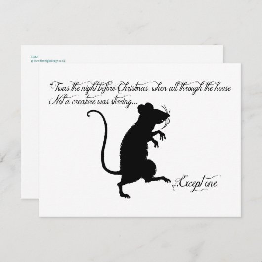 'Twas the Night Before Christmas Feestdagenkaart (Voorkant / Achterkant)