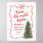 Twas The Night Before Holiday Rehearsal Dinner Poster (Voorkant)