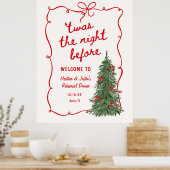 Twas The Night Before Holiday Rehearsal Dinner Poster (Keuken)