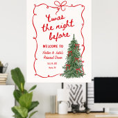 Twas The Night Before Holiday Rehearsal Dinner Poster (Thuiskantoor)