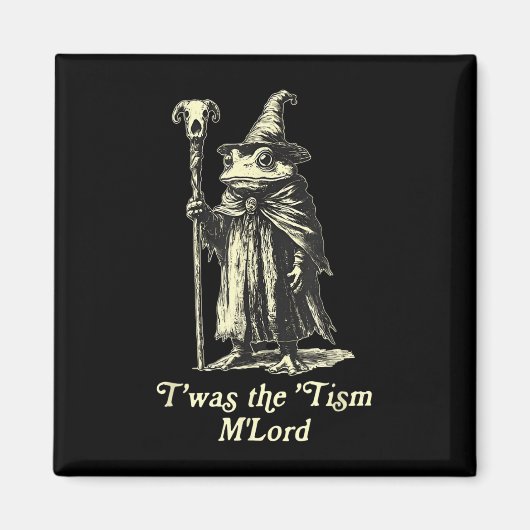 Twas The Tism Lord Funny Frog Wizard Meme Autisme Magneet (Voorkant)