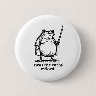 Twas The Tism Lord Middeleeuwse Ridder Fat Samurai Ronde Button 5,7 Cm