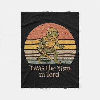 Twas The Tism M Lord Frog Knight - Autism Awarenes Fleece Deken