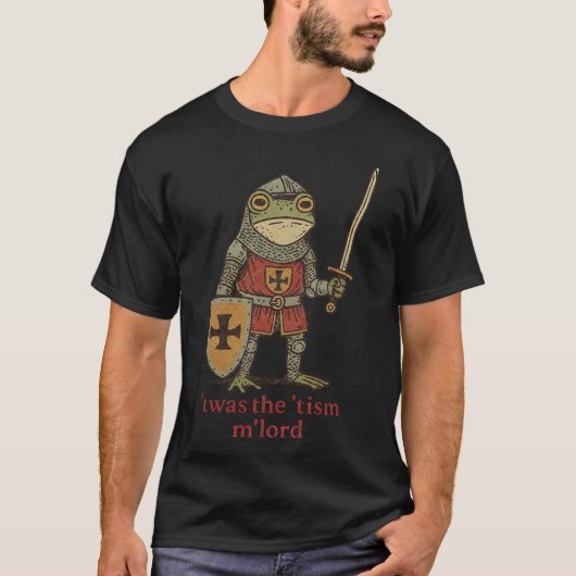 Twas the Tism M Lord Medieval Frog Knight T-shirt (Voorkant)