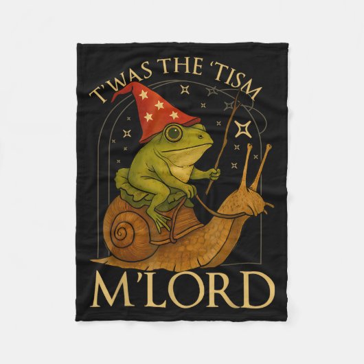 Twas The Tism M Lord T-shirt - Grappig Autisme Bew Fleece Deken (Voorkant)