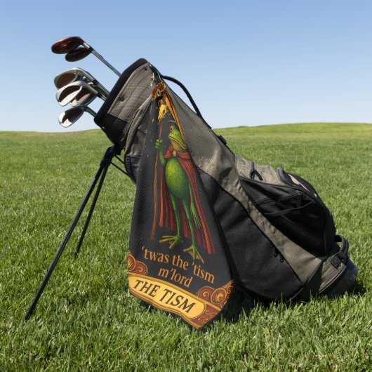 T'was The 'Tism M'Lord Frog Meme Autism Awareness Golfhanddoek (Groen)