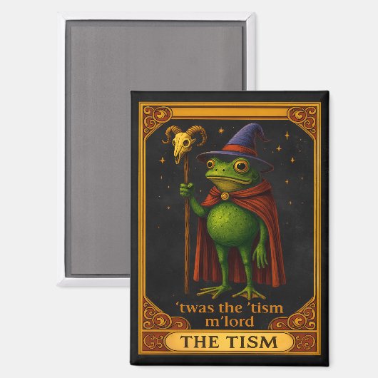 T'was The 'Tism M'Lord Frog Meme Autism Awareness Magneet (Voorkant / Achterkant)