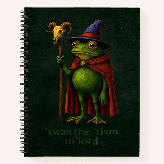 T'was The 'Tism M'Lord Frog Meme Autism Awareness Notitieboek (Voorkant)