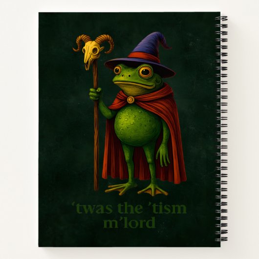 T'was The 'Tism M'Lord Frog Meme Autism Awareness Notitieboek (Achterkant)