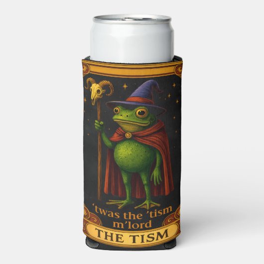 T'was The 'Tism M'Lord Frog Meme Autism Awareness Seltzer Blikjeskoeler (Seltzer Voorkant)