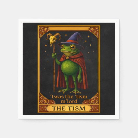 T'was The 'Tism M'Lord Frog Meme Autism Awareness Servet (Voorkant)