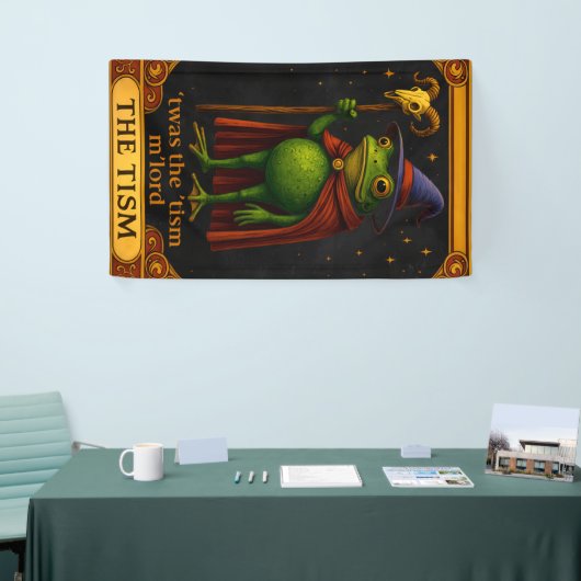 T'was The 'Tism M'Lord Frog Meme Autism Awareness Spandoek (Beurs)