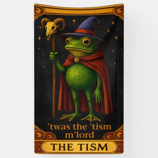 T'was The 'Tism M'Lord Frog Meme Autism Awareness Spandoek (Verticaal)