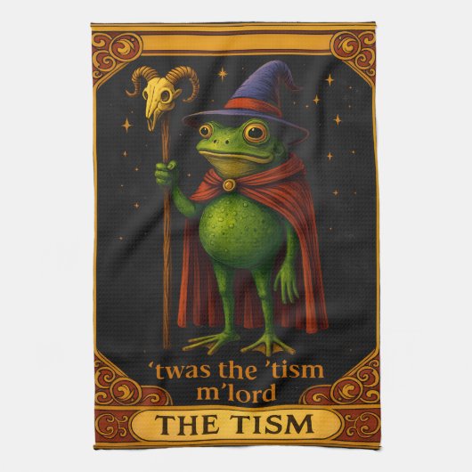 T'was The 'Tism M'Lord Frog Meme Autism Awareness Theedoek (Verticaal)
