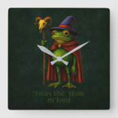T'was The 'Tism M'Lord Frog Meme Autism Awareness Vierkante Klok (Voorkant)