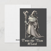 T'was The 'Tism M'lord Funny Frog Wizard Meme Kaart (Voorkant / Achterkant)