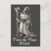 T'was The 'Tism M'lord Funny Frog Wizard Meme Kaart (Voorkant)